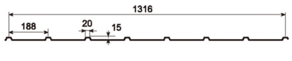 MM-PR-0095 Roofing and Cladding profile drawing