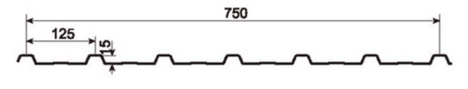MM-PR-0097 Roofing and Cladding profile drawing