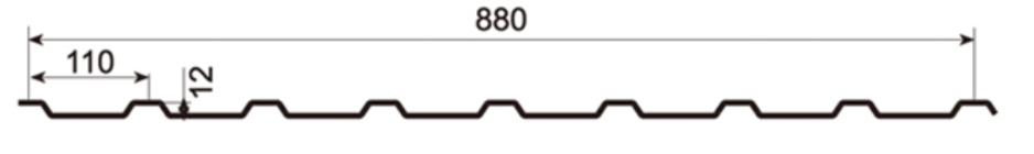 MM-PR-0100 Roofing and Cladding profile drawing