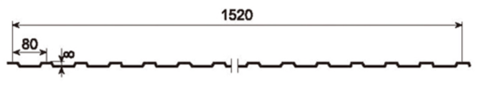 MM-PR-0102 Roofing and Cladding profile drawing