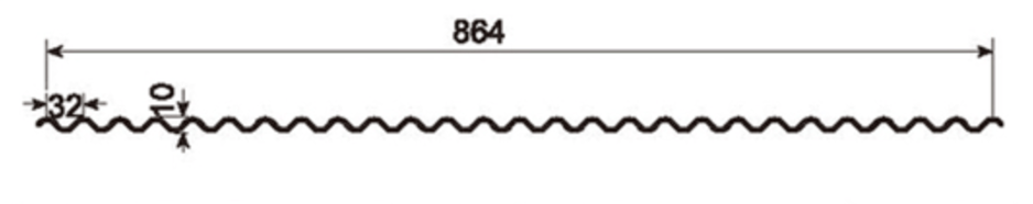 MM-PR-0105 Roofing and Cladding profile drawing