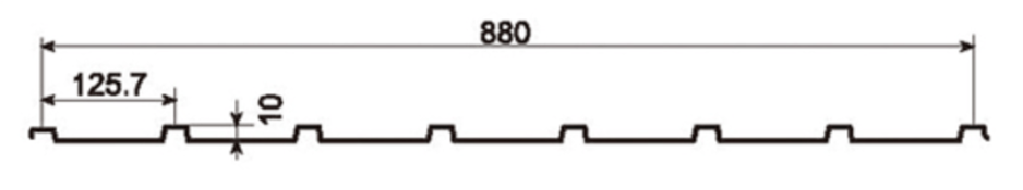 MM-PR-0107 Roofing and Cladding profile drawing