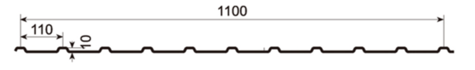 MM-PR-0109 Roofing and Cladding profile drawing