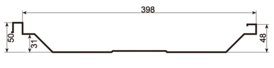 MM-PR-0111 Boltless Roof Panel profile drawing
