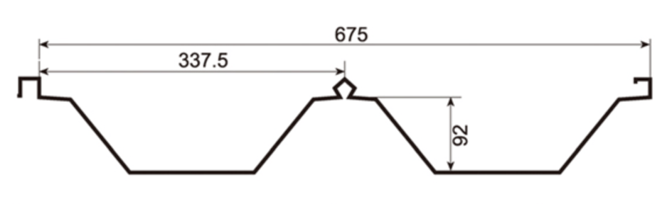 MM-PR-0112 Boltless Roof Panel profile drawing