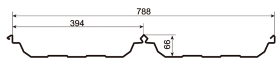 MM-PR-0118 Boltless Roof Panel profile drawing