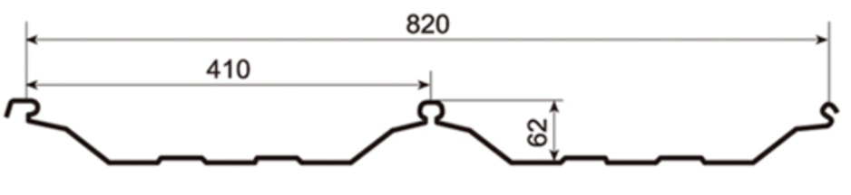 MM-PR-0120 Boltless Roof Panel profile drawing