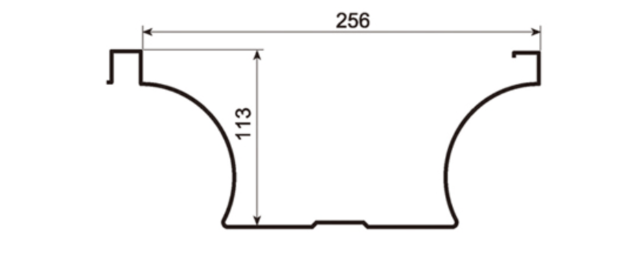 MM-PR-0121 Boltless Roof Panel profile drawing