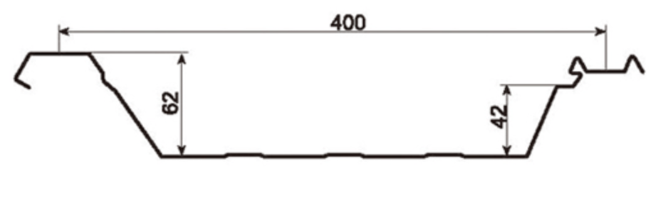 MM-PR-0122 Boltless Roof Panel profile drawing