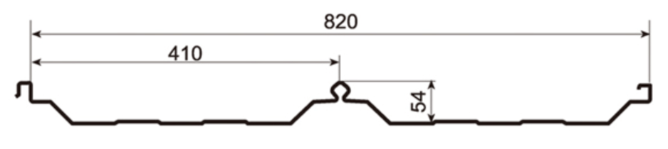 MM-PR-0123 Boltless Roof Panel profile drawing