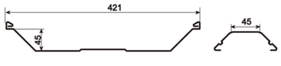 MM-PR-0129 Boltless Roof Panel profile drawing