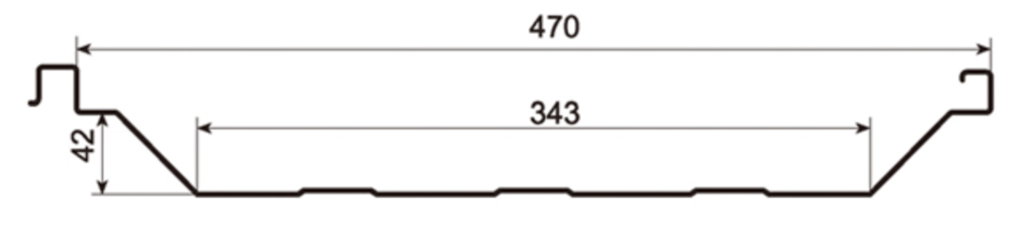 MM-PR-0130 Boltless Roof Panel profile drawing
