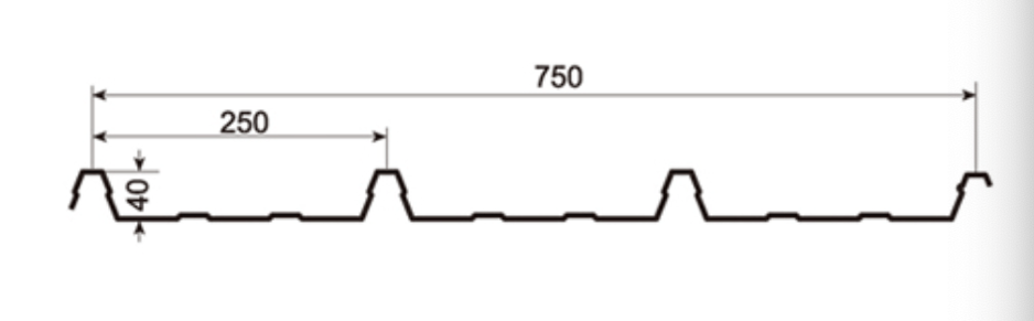 MM-PR-0133 Boltless Roof Panel profile drawing