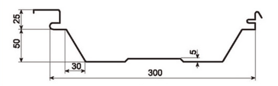 MM-PR-0136 Boltless Roof Panel profile drawing