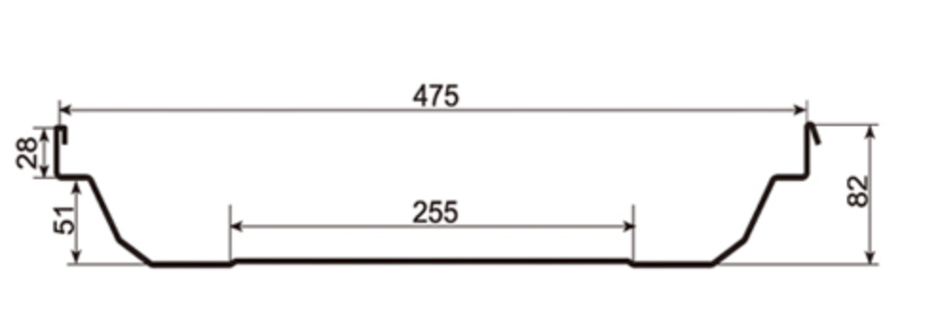 MM-PR-0137 Standing Seam Roof Panel profile drawing