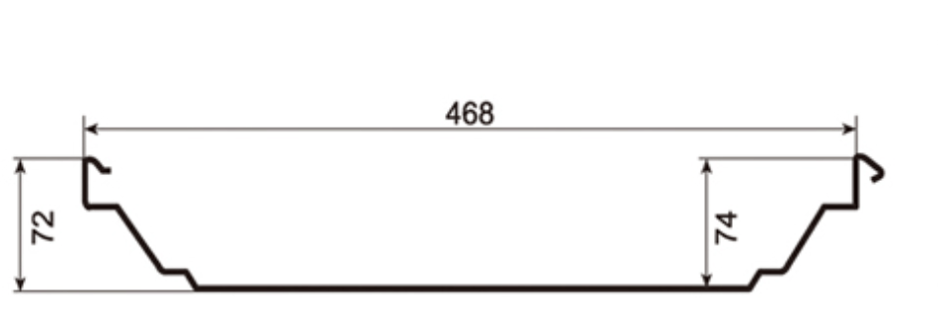 MM-PR-0138 Standing Seam Roof Panel profile drawing