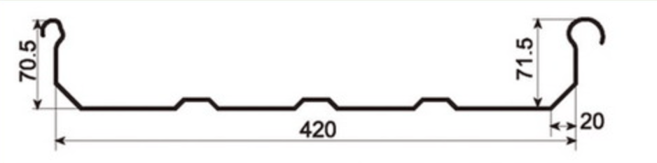 MM-PR-0139 Standing Seam Roof Panel profile drawing