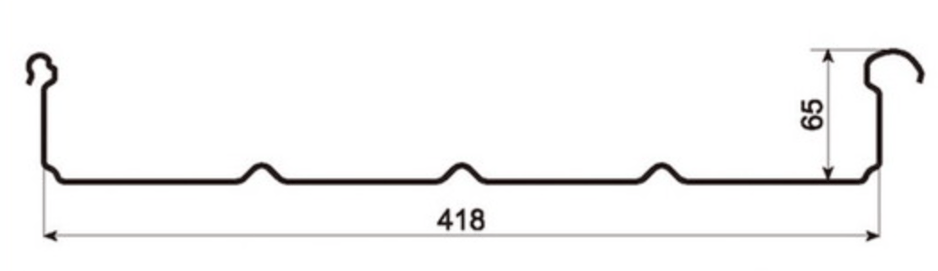 MM-PR-0140 Standing Seam Roof Panel profile drawing