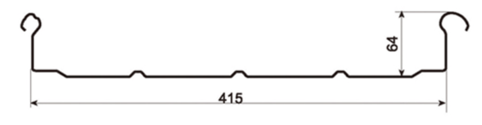 MM-PR-0143 Standing Seam Roof Panel profile drawing