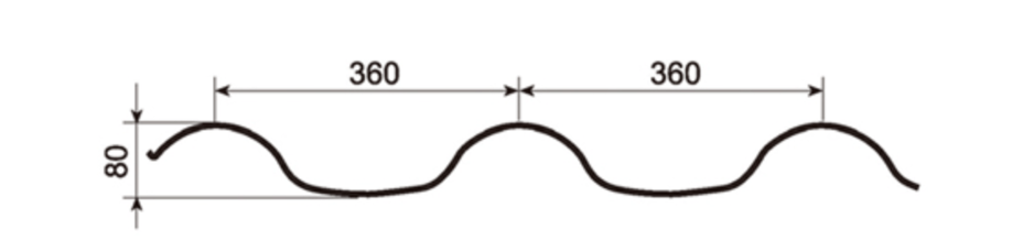 MM-PR-0150 Step Tile Roof Panel profile drawing
