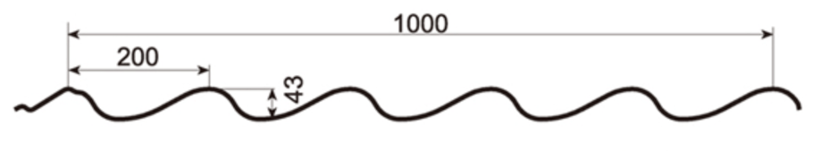MM-PR-0152 Step Tile Roof Panel profile drawing