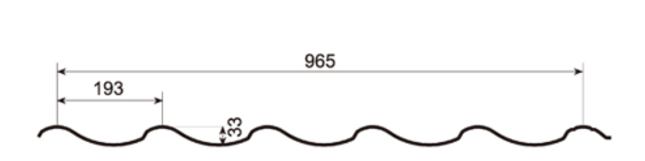 MM-PR-0159 Step Tile Roof Panel profile drawing