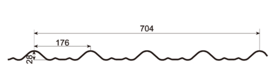 MM-PR-0163 Step Tile Roof Panel profile drawing