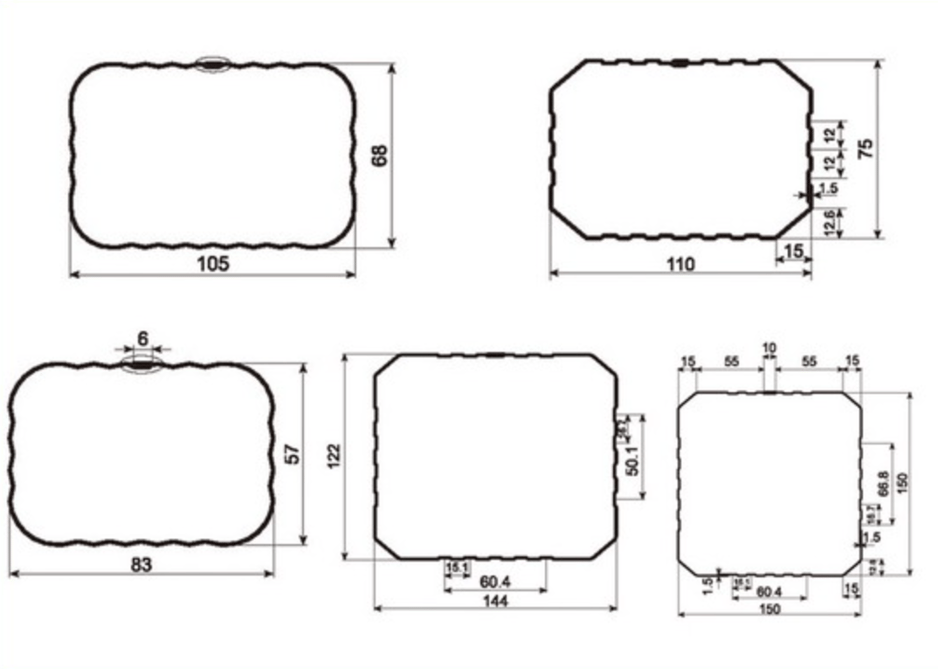 MM-PR-0169 Rainspout's profile drawing