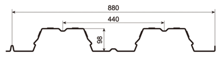 MM-PR-0175 Metal Decking profile drawing
