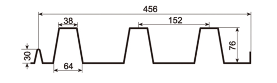 MM-PR-0178 Metal Decking profile drawing