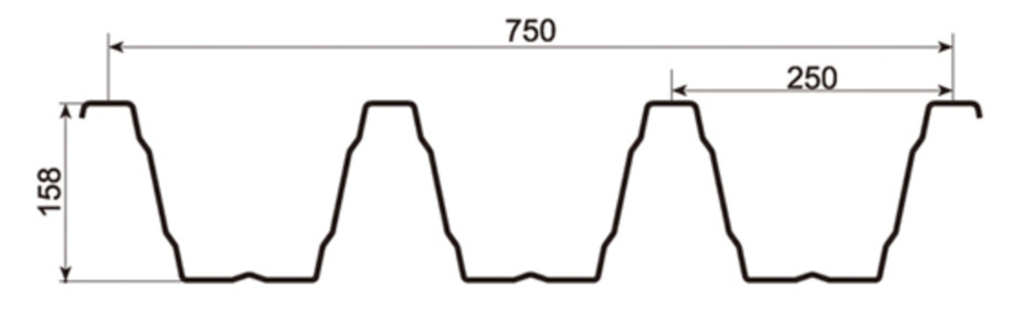 MM-PR-0183 Metal Decking profile drawing