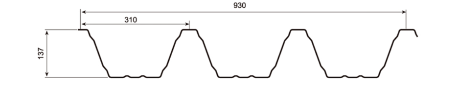 MM-PR-0184 Metal Decking profile drawing