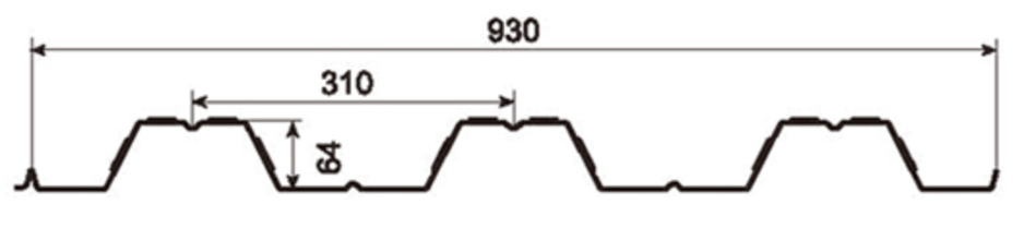 MM-PR-0188 Metal Decking profile drawing