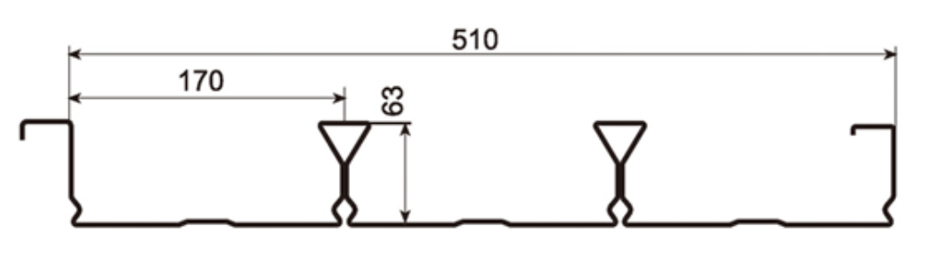 MM-PR-0190 Metal Decking profile drawing