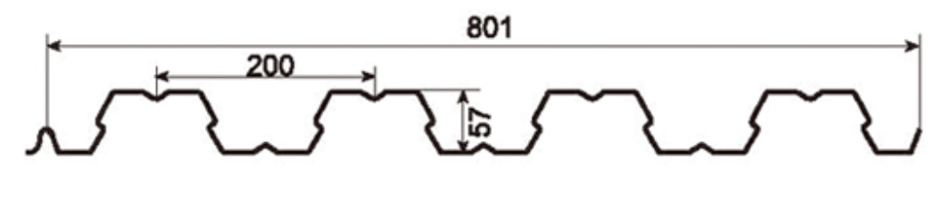 MM-PR-0191 Metal Decking profile drawing
