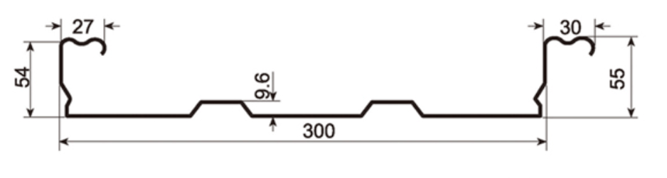 MM-PR-0193 Metal Decking profile drawing