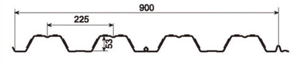 MM-PR-0195 Metal Decking profile drawing