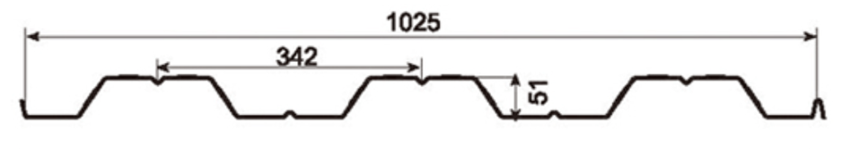 MM-PR-0196 Metal Decking profile drawing