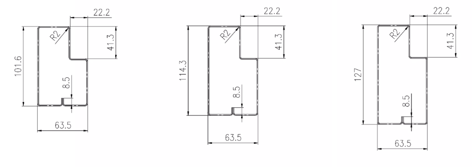MM-PR-0204 Pallet Racking Step Beam profile drawing
