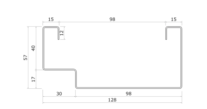 MM-PR-0256 Prefabricated Building profile drawing