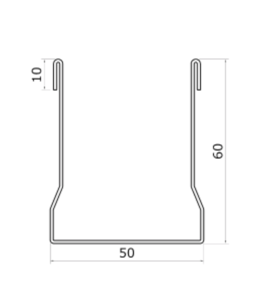 MM-PR-0268 Purlin Omega profile drawing