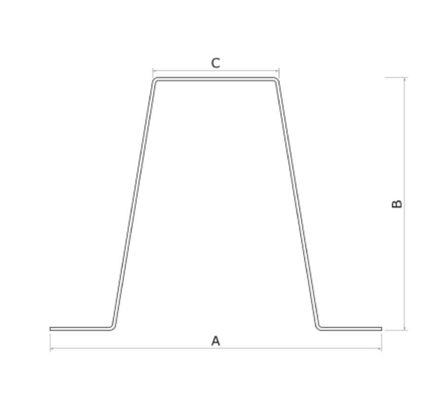 MM-PR-0280 Bottom Chassis Omega profile drawing