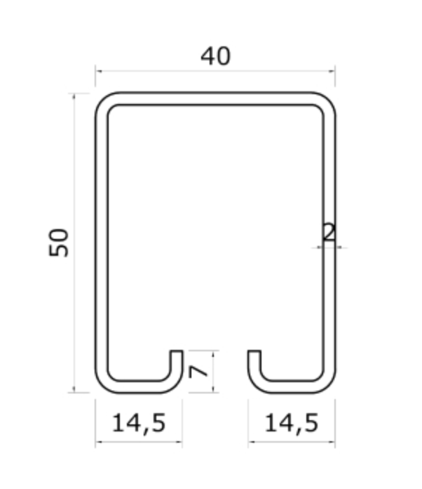 MM-PR-0287 Road Sign Profile profile drawing