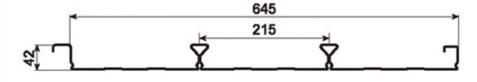MM-PR-0289 Metal Decking profile drawing
