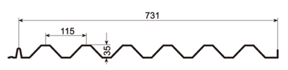 MM-PR-0293 Metal Decking profile drawing