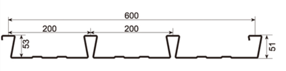 MM-PR-0294 Metal Decking profile drawing
