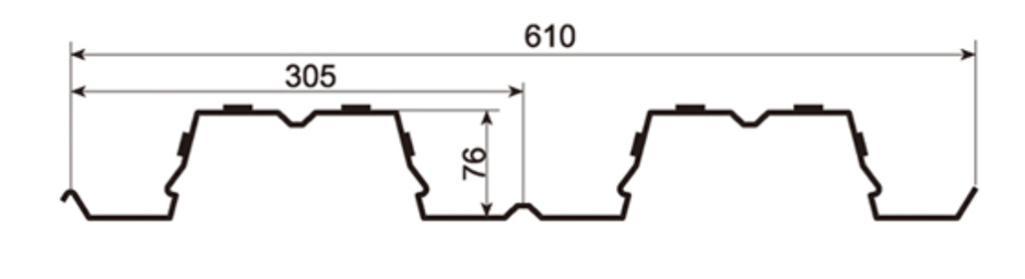 MM-PR-0296 Metal Decking profile drawing
