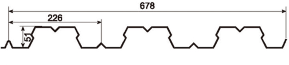 MM-PR-0299 Metal Decking profile drawing