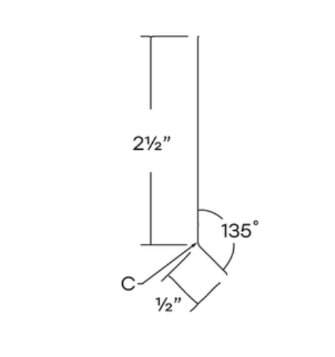 MM-PR-0339 Standing Seam Continuous Cleat profile drawing