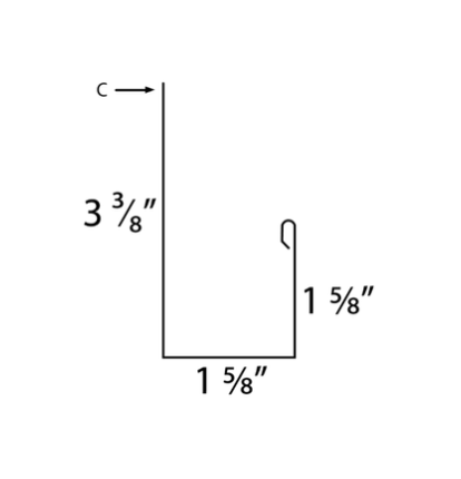 MM-PR-0345 J Channel profile drawing